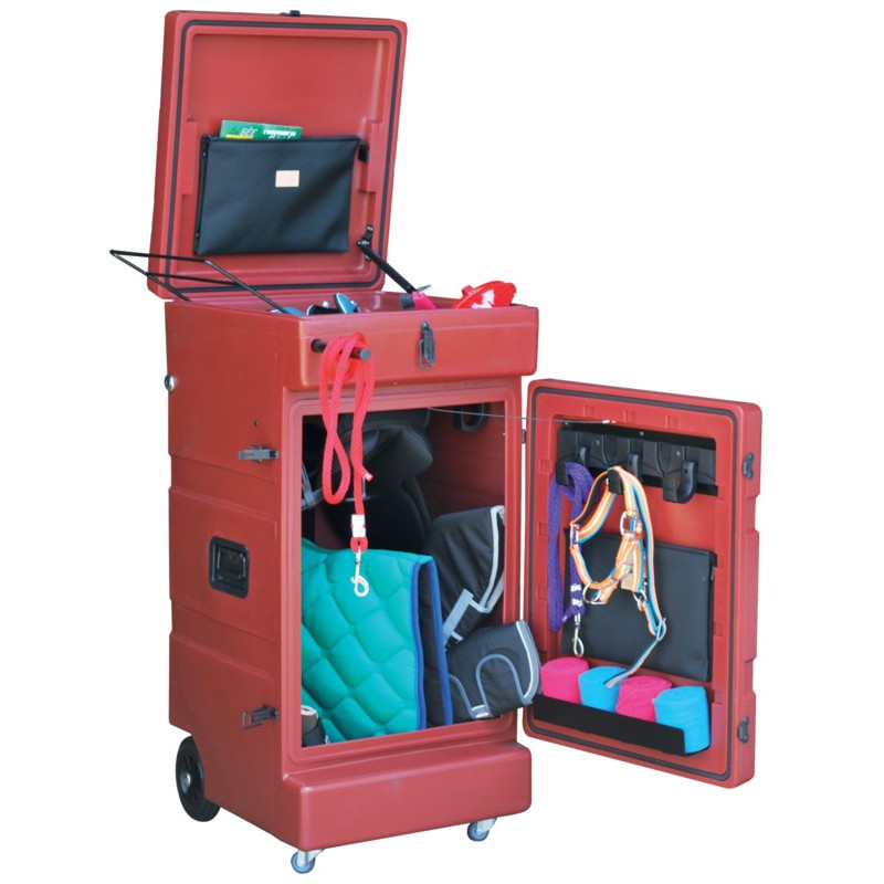 Large mobile saddle cabinet