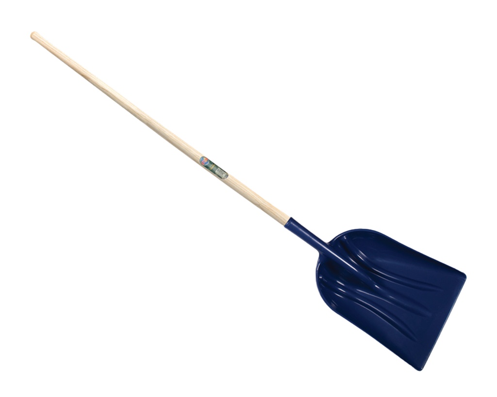 Graanschop Atlas PVC kunststof met rechte essen steel 130cm