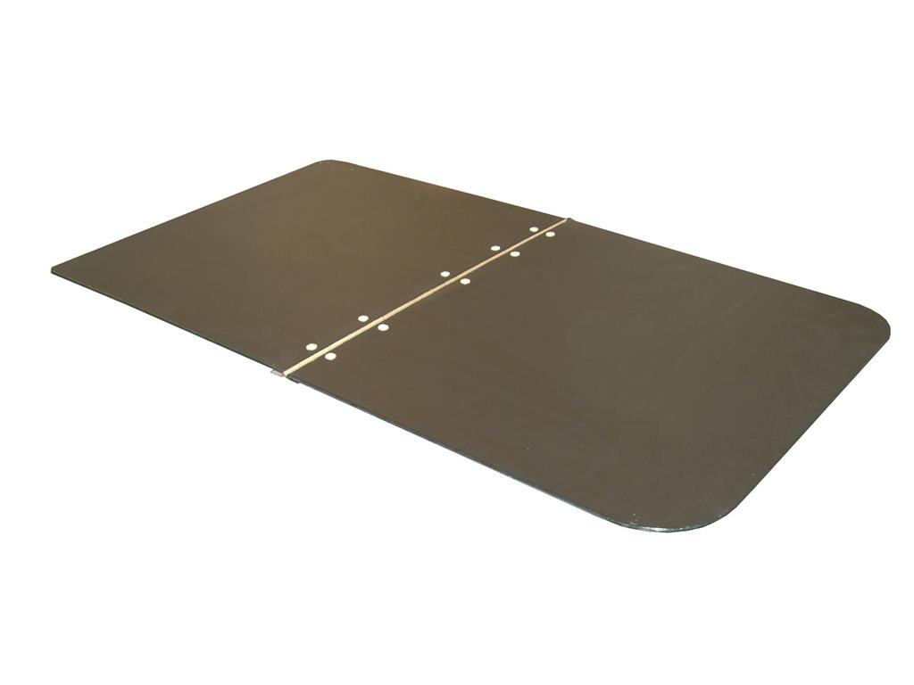 Hinged lid for feed cart TWB7