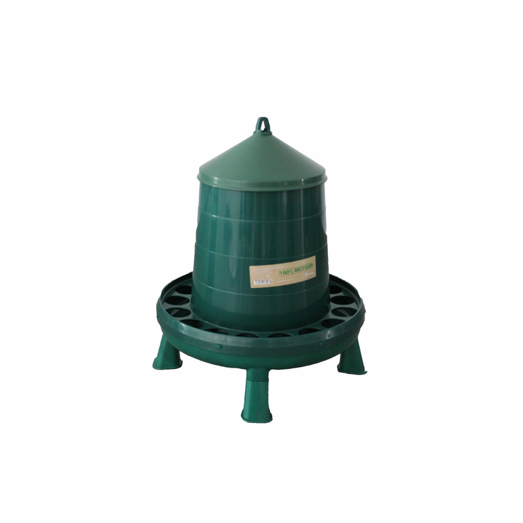Tremie volailles plastique recycle avec pieds 8 kg